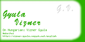 gyula vizner business card